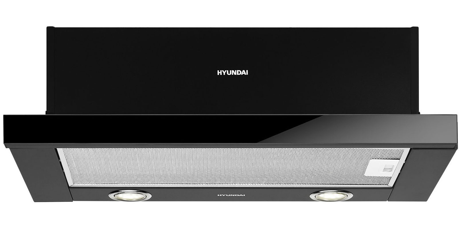 Изображение товара Встраиваемая кухонная вытяжка Hyundai HBH 6236 BG черная 60 см стильная и мощная