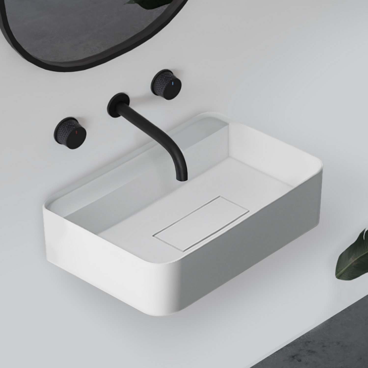 Изображение товара Раковина подвесная Abber stein AS2626 50см цвет белый