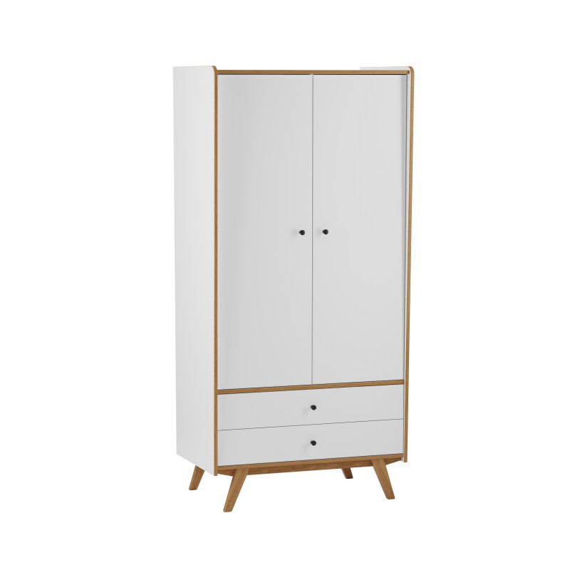 Изображение товара Шкаф распашной Дом мебели из сосны 100х210х65 см бело-коричневый