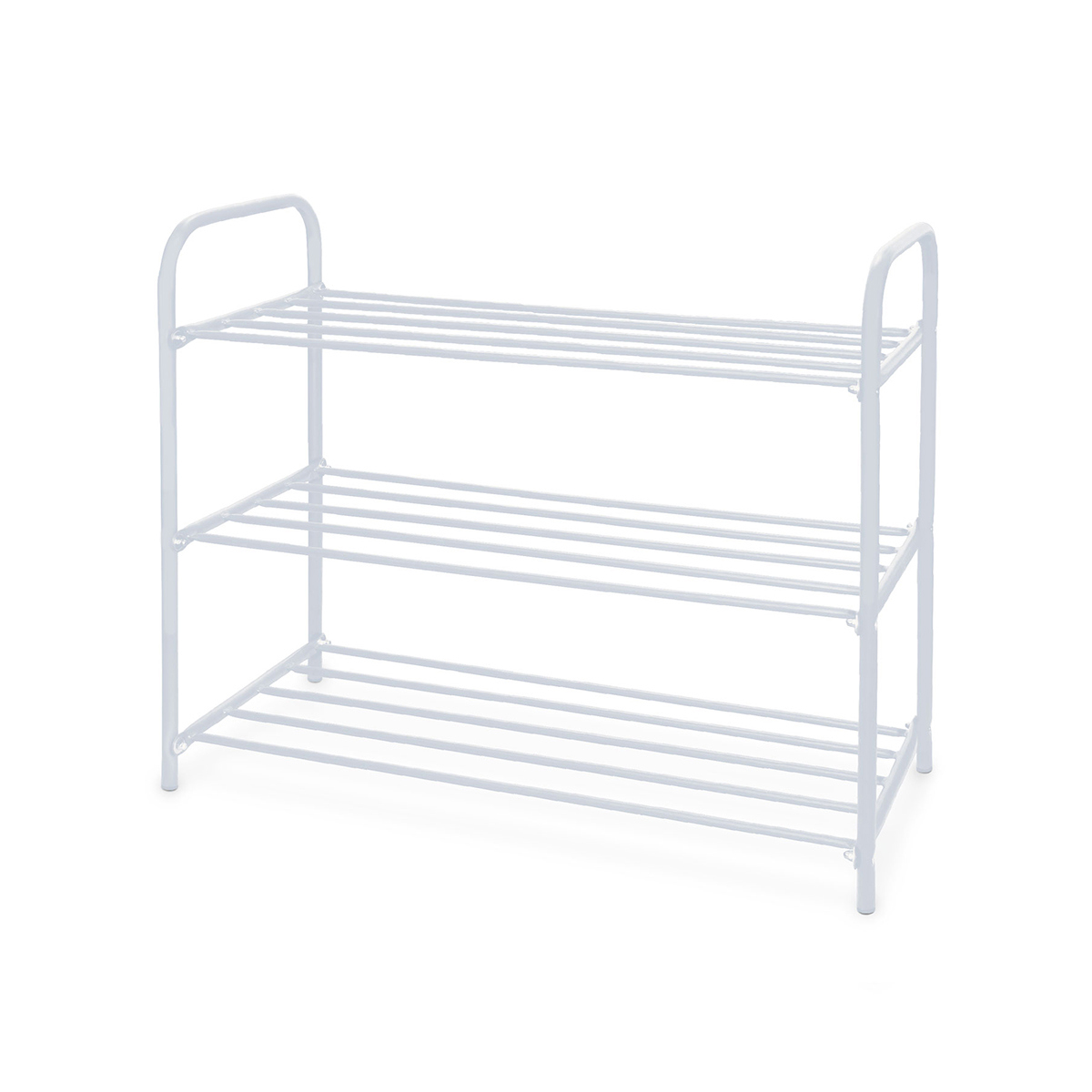 Изображение товара Этажерка для обуви Ника 33x79x59 см 3 полки металл цвет серый