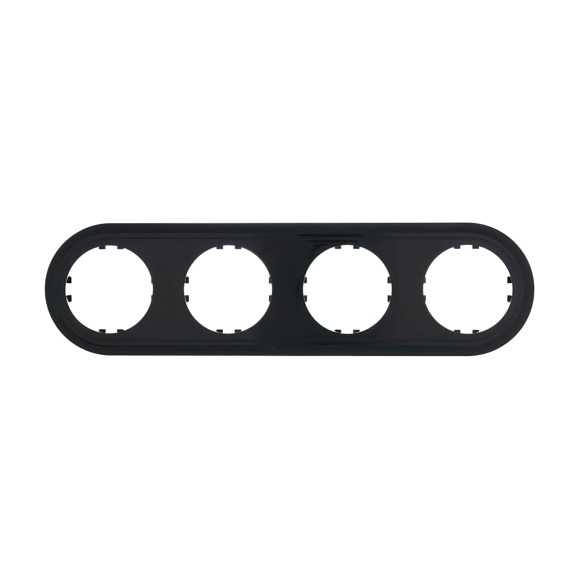 Изображение товара Рамка для розеток и выключателей LK studio Vintage 4 поста цвет черный