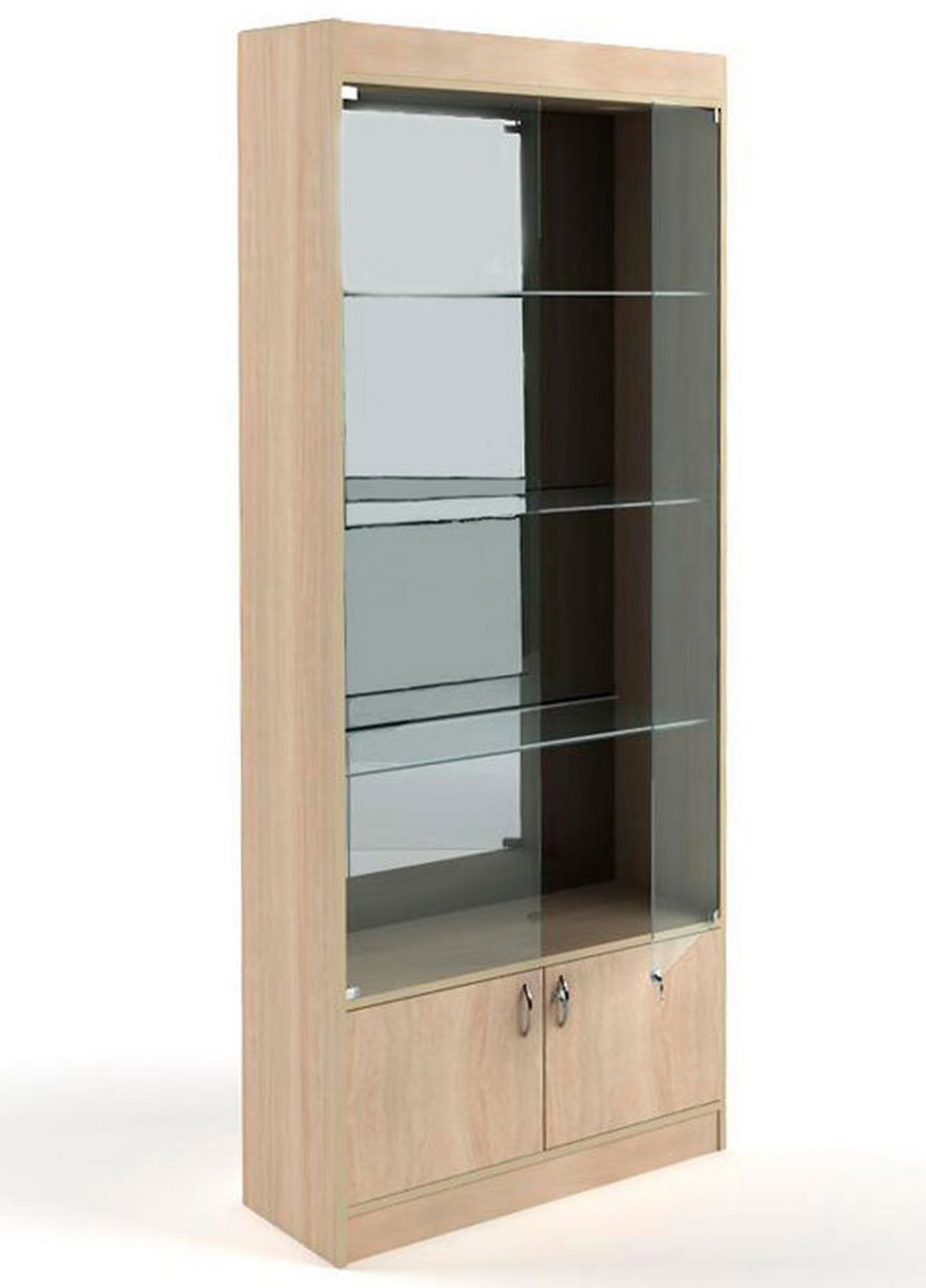 Изображение товара Шкаф-витрина 85x200 см Универсал №64-З с дверьми дерево/стекло
