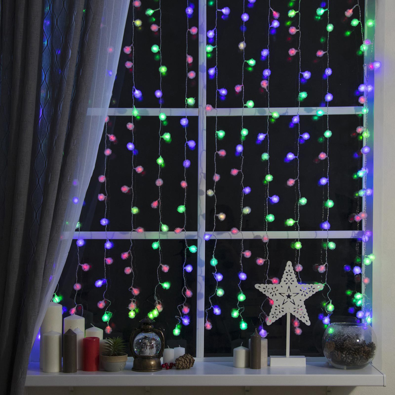 Изображение товара Электрогирлянда занавес светодиодный 2x1.5м 360 ламп мульти Luazon Lighting