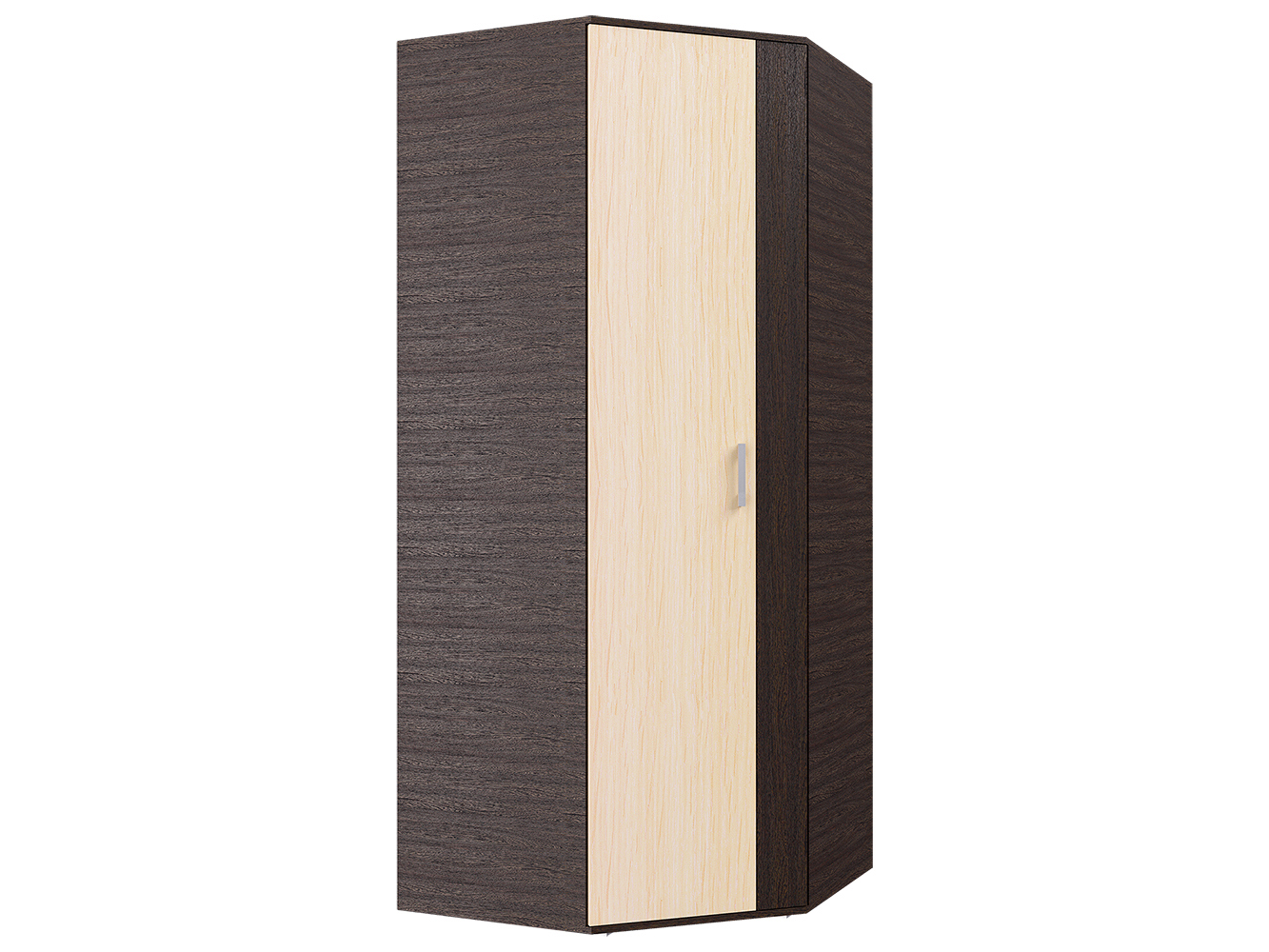 Изображение товара Угловой распашной шкаф Пирамида ШОН-16 венге и молочный дуб 90х210х90 см