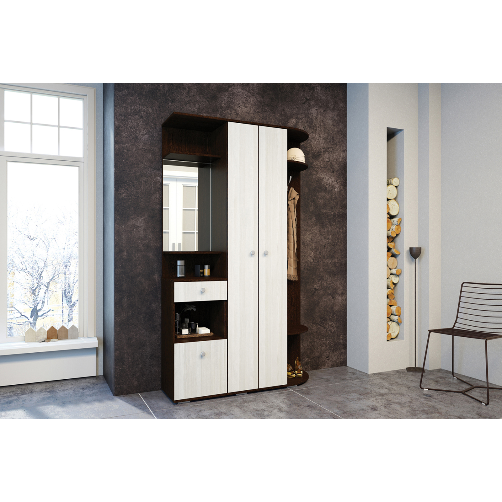 Изображение товара Шкаф распашной Sima-land 120x203.2x35.4 см ЛДСП цвет венге