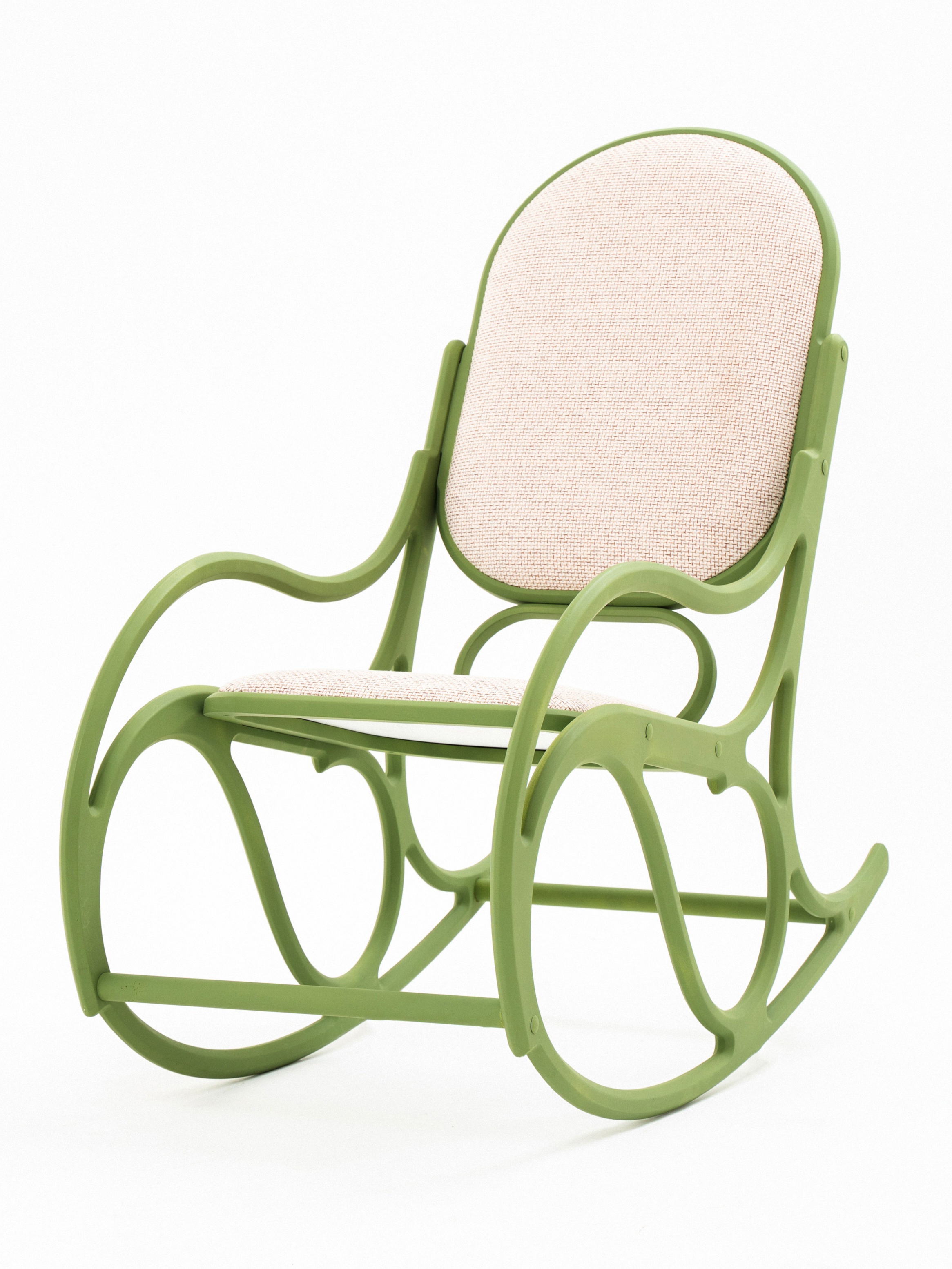 Изображение товара Кресло-качалка Shirocca Альмофада 55x98x107 см в скандинавском стиле олива