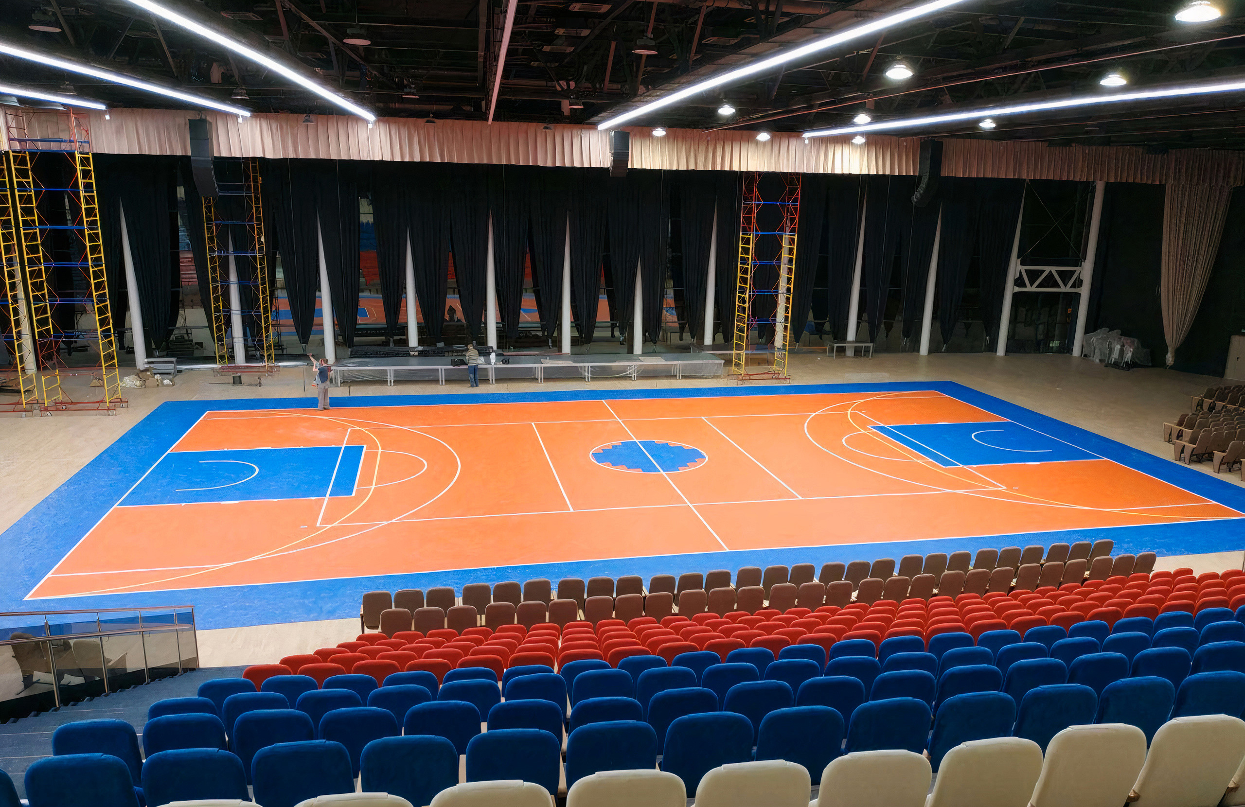 Изображение товара ПВХ плитка спортивная Пластфактор Factor Sport Ral 5021 толщина 14 мм 1.27 м², 9 шт