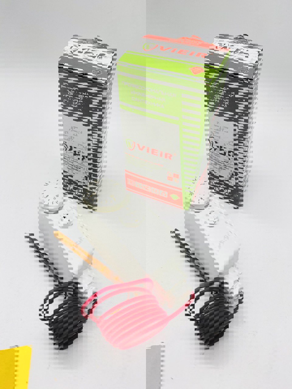 Изображение товара Терморегулятор Vieir электронный капиллярный 0-90°C монтаж накладной белый