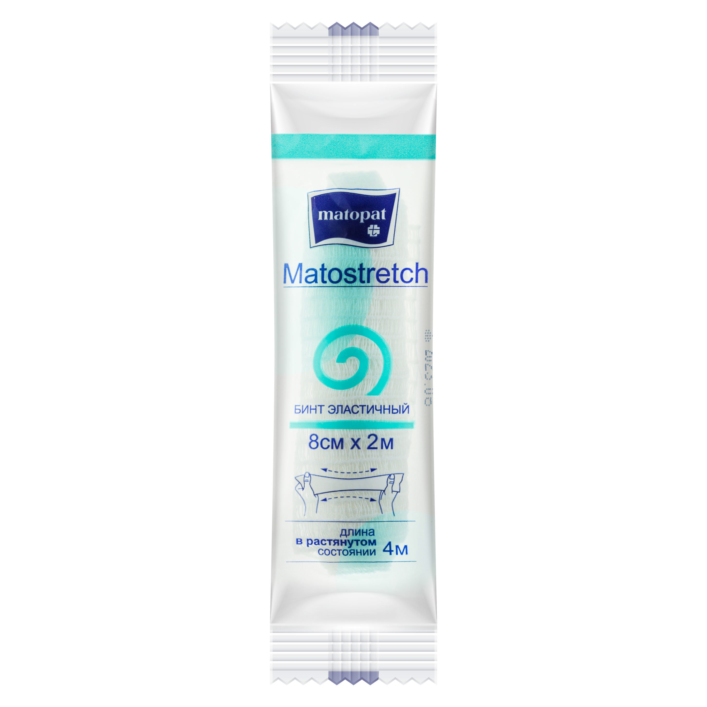 Изображение товара Бинт эластичный Matopat Matostretch 8смх2м флоупак