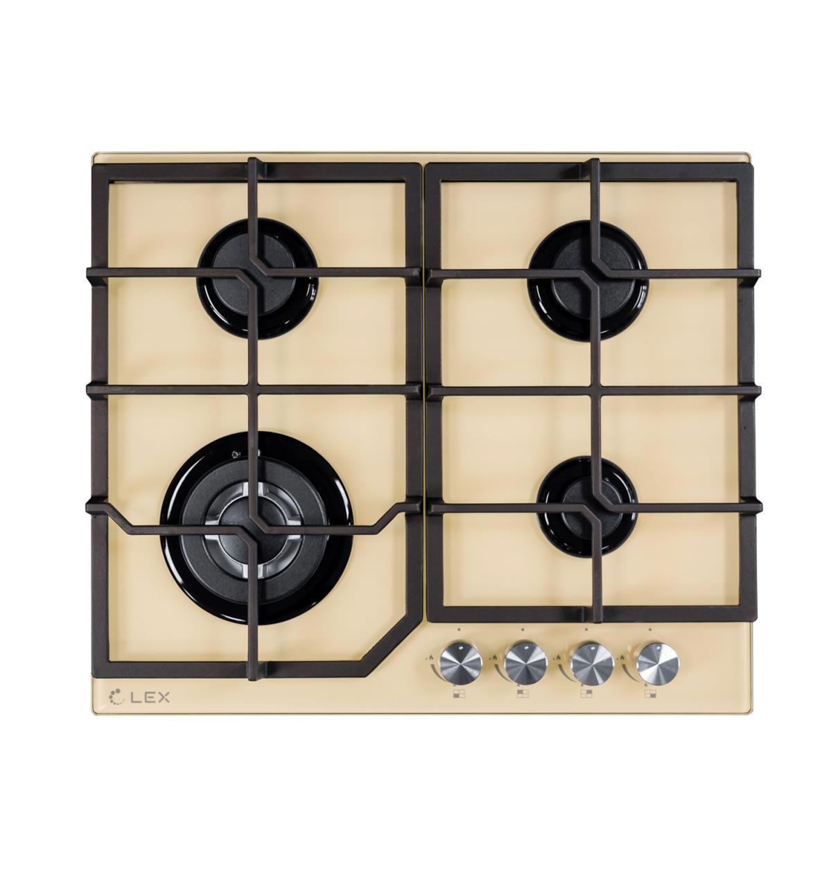 Изображение товара Газовая варочная панель Lex GVG 640-1 IV 4 конфорки механическое управление