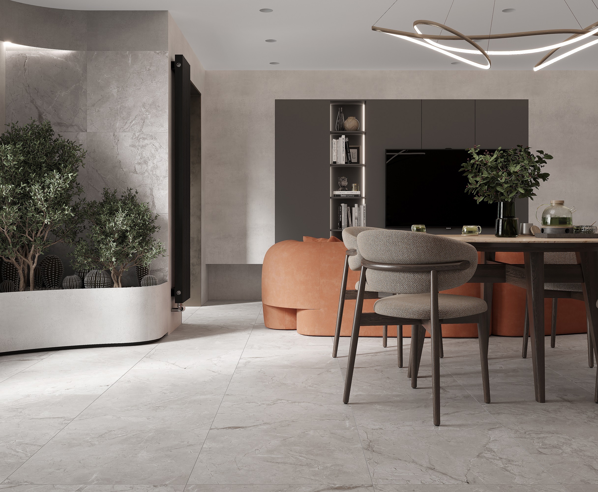 Изображение товара Керамогранит Laparet Zorani Bianco 60x120 серый для пола и стен Россия