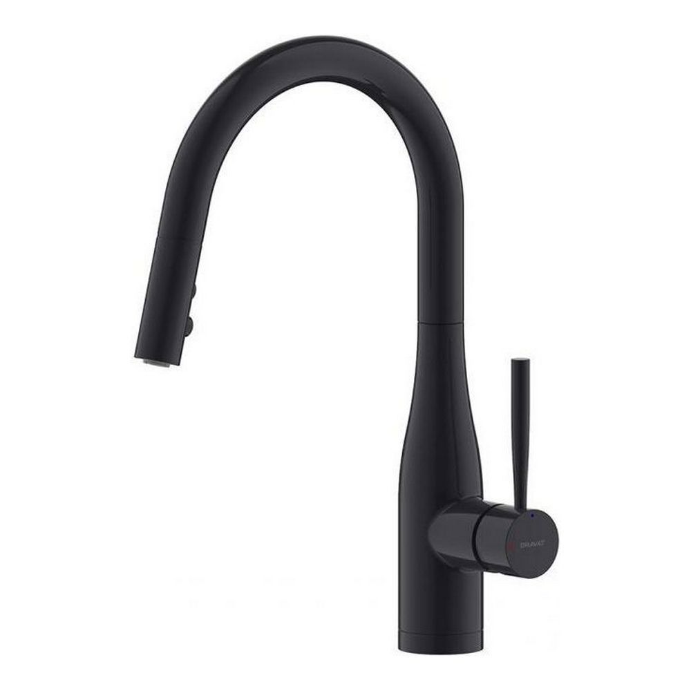 Изображение товара Смеситель для кухни Bravat Miranda F7164208BW-1B-ENG выдвижной излив 20.6 см цвет черный