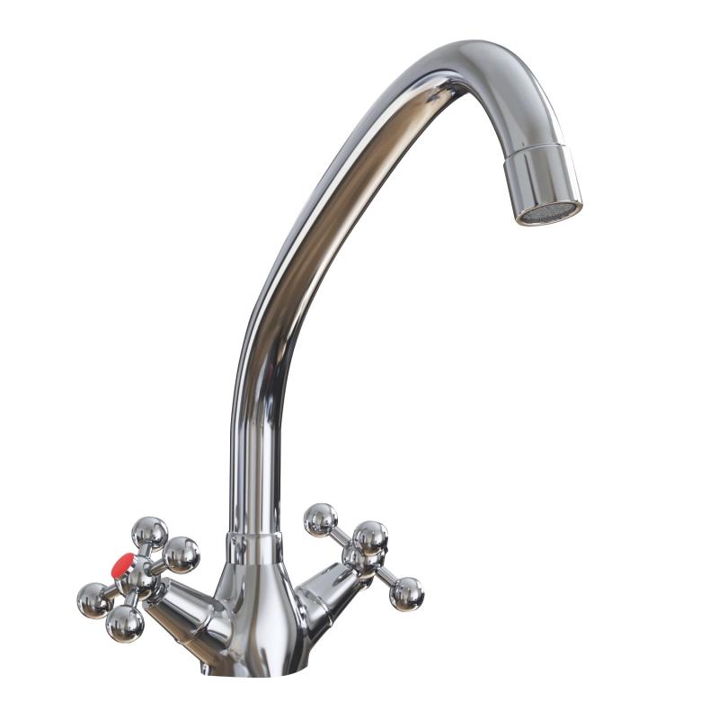 Изображение товара Смеситель для кухни Ml ML07-032 поворотный излив 24 см цвет хром