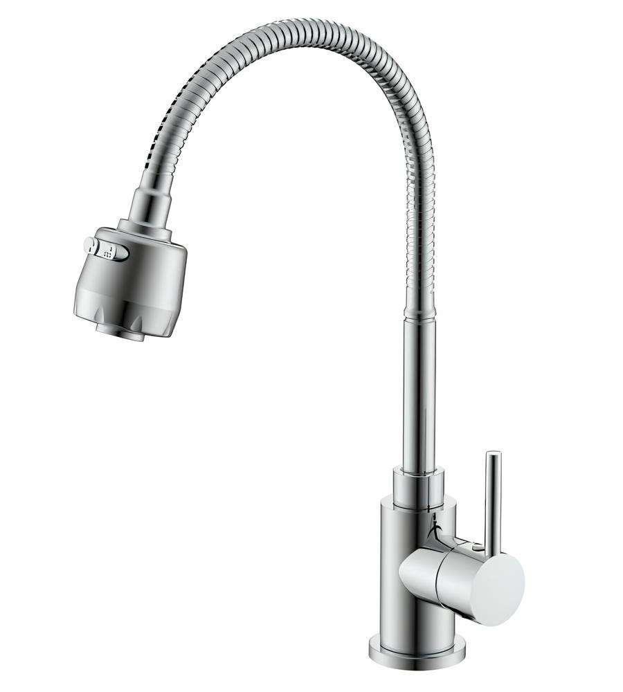 Изображение товара Смеситель для кухни Wasser zimmer ZM-7728-2-750 гибкий излив 17 см цвет хром