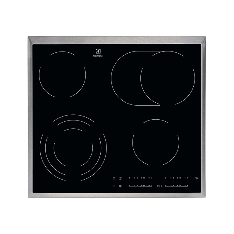 Изображение товара Электрическая варочная панель Electrolux EHF46547XK 4 конфорки черный стеклокерамика