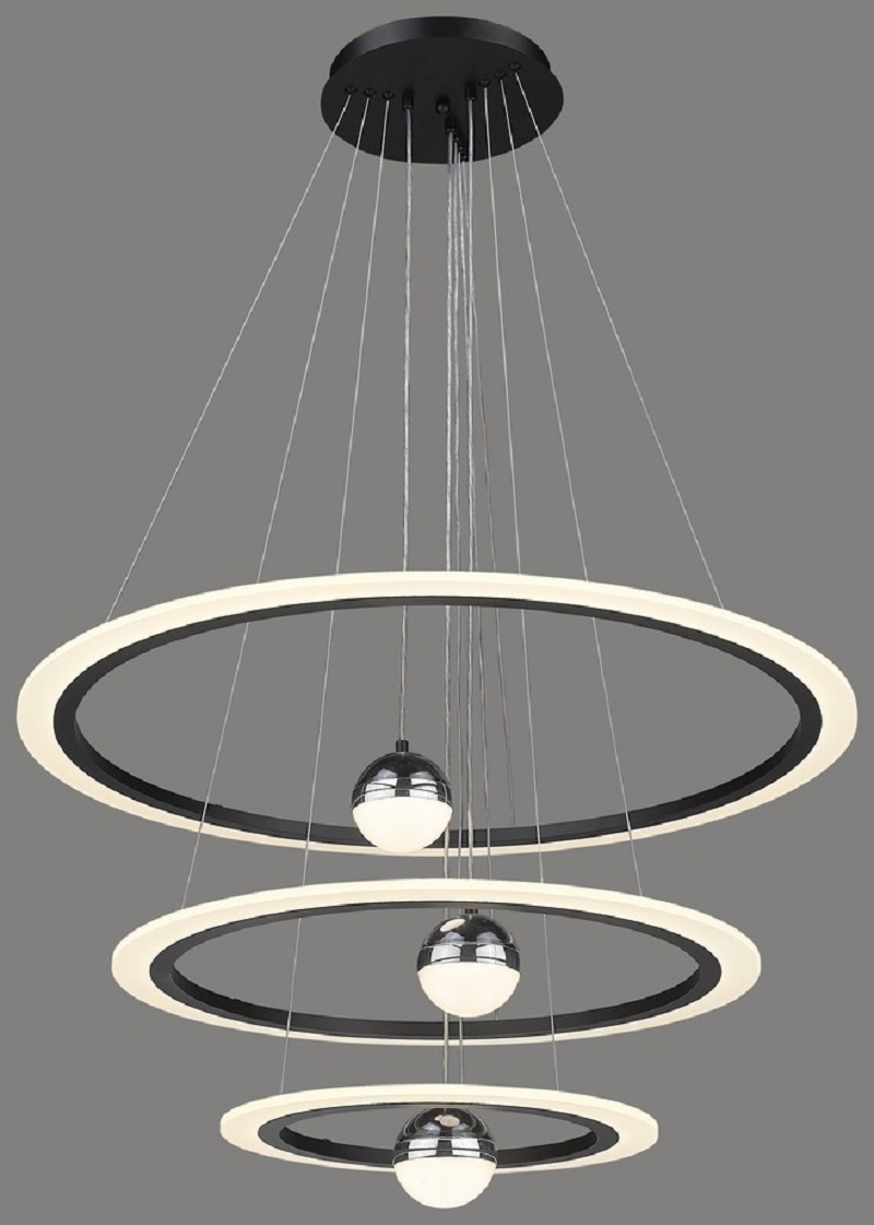 Изображение товара Подвесной светодиодный светильник Velante 6 плафонов современный дизайн 27.43 м²