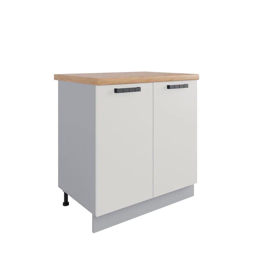 Изображение товара Кухонный напольный шкаф Nova 30000000504 из ЛДСП светло-серый 80x81.6x60 см