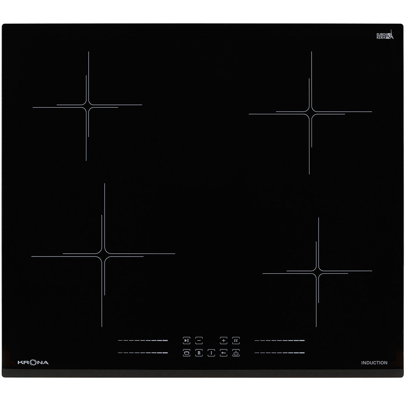 Изображение товара Индукционная варочная панель KRONA FARBE 60 BL 4 конфорки встраиваемая черная