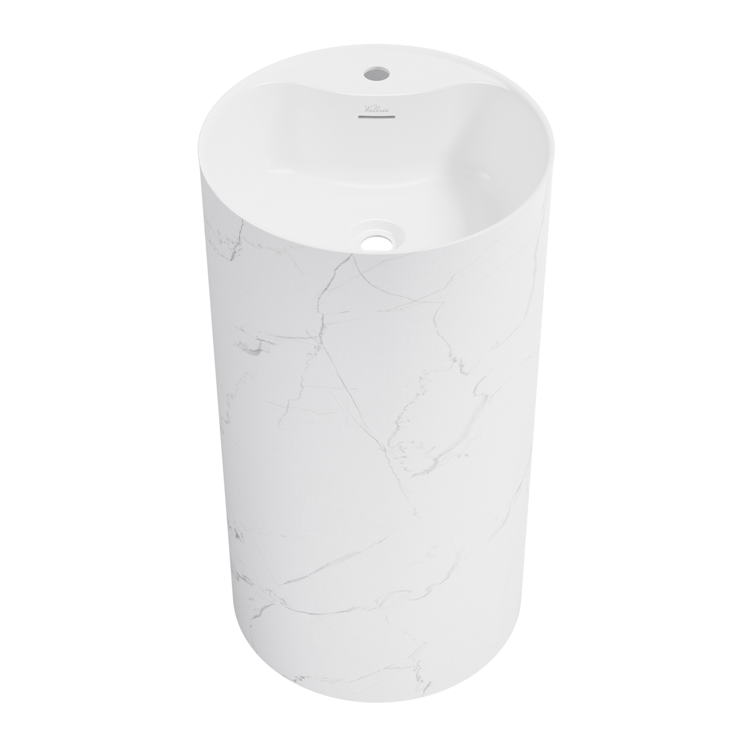 Изображение товара Напольная акриловая раковина Chalice Perfection 45x45x85 см белый глянец