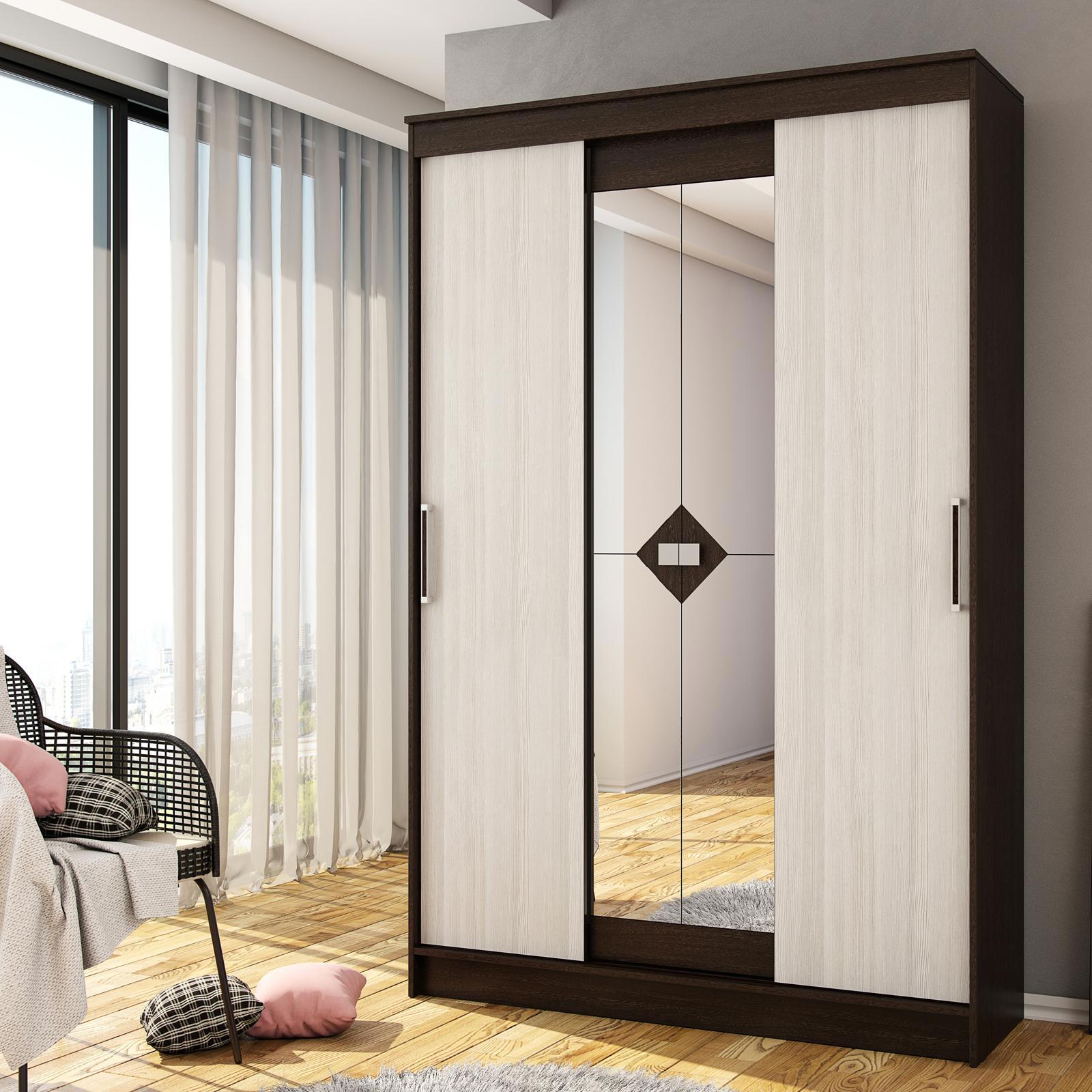 Изображение товара Шкаф-купе Клик мебель Агат 214x140x46.5 см из ЛДСП в цвете дуб