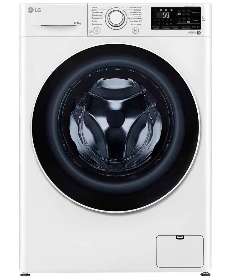 Изображение товара Стиральная машина с сушкой Lg F2J6Nm7W 60x85x45 см 6 кг цвет белый