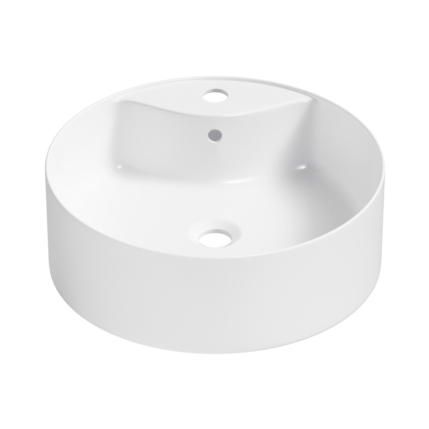 Изображение товара Накладная раковина для ванной Wellsee Praxis 32940200S 46 см белая глянцевая