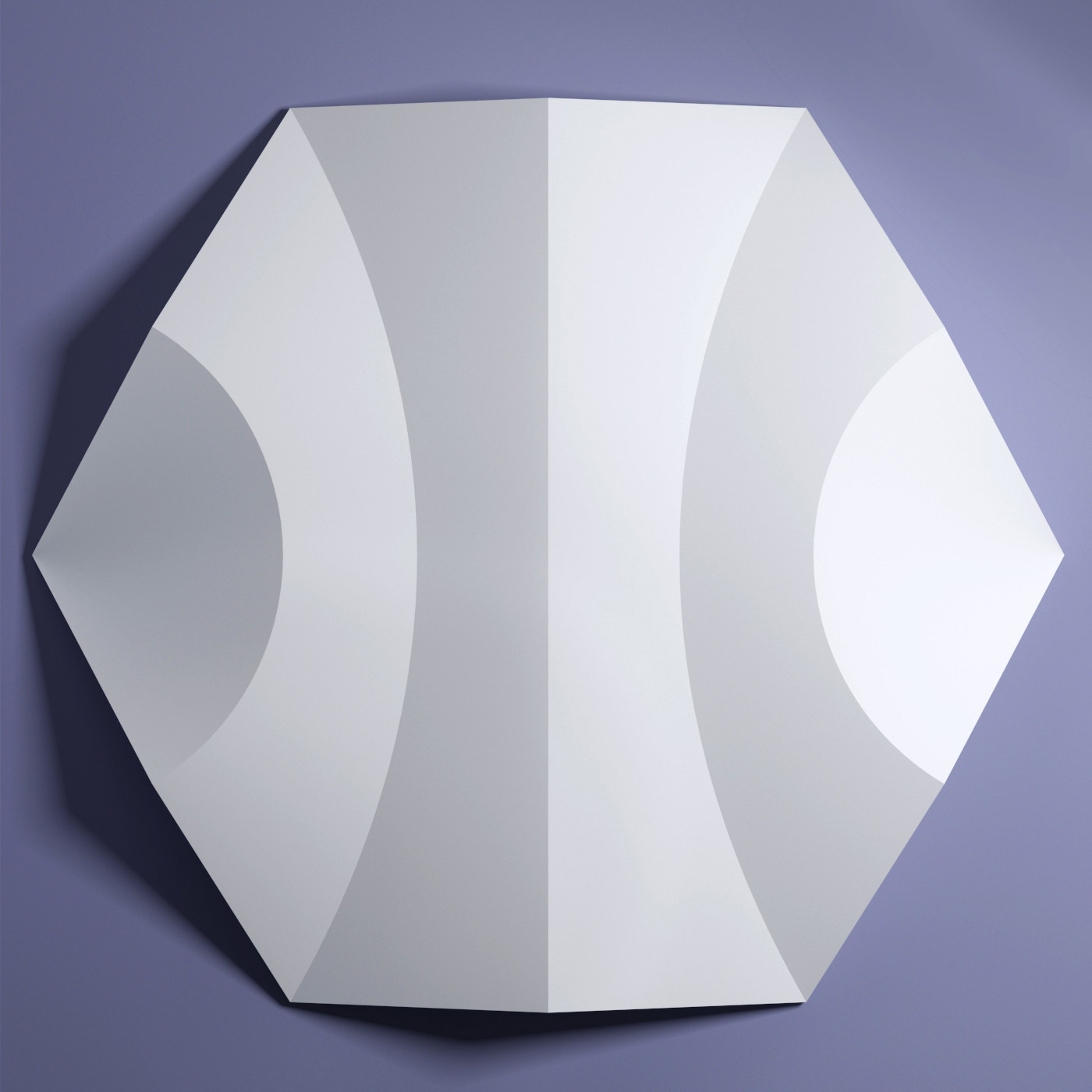 Изображение товара Стеновая панель 3D Bello deco Polymer СП 18 белый 620x540x65мм 0.25м²