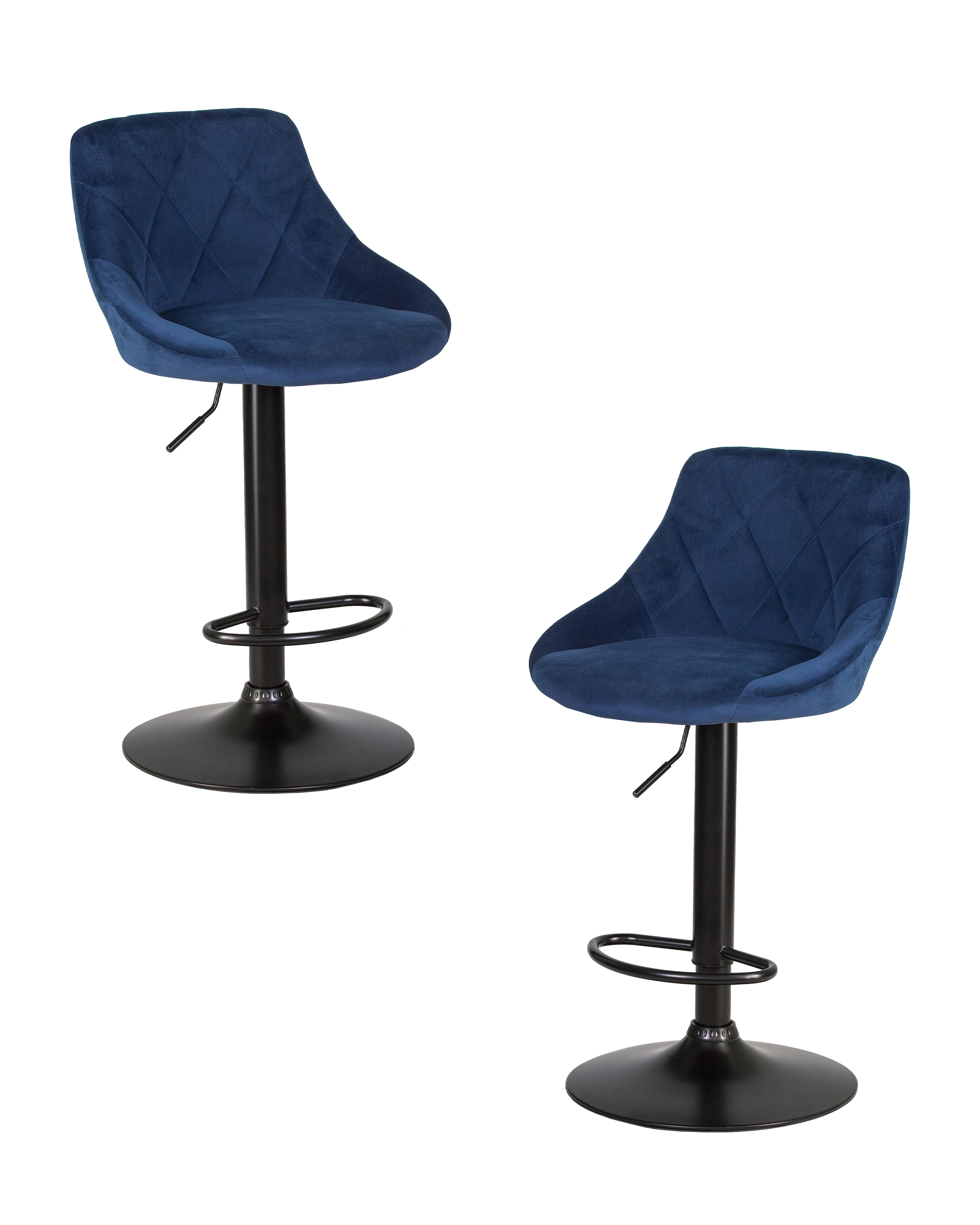 Изображение товара Барный стул Dobrin Logan Black lm-5007 с регулировкой высоты и вращением, синий