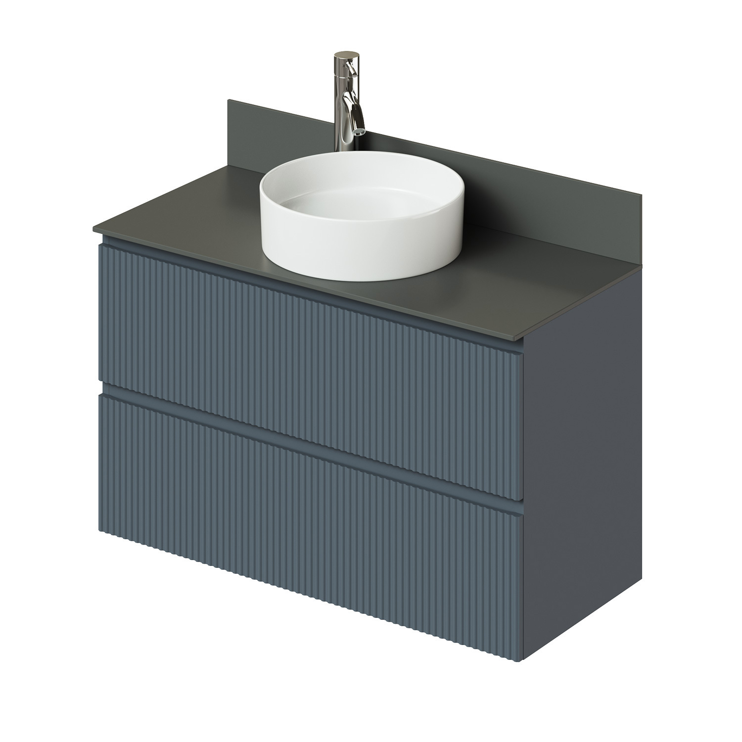 Изображение товара Тумба под раковину Итана Kate 4657810334601 подвесная 100.20см цвет антрацит