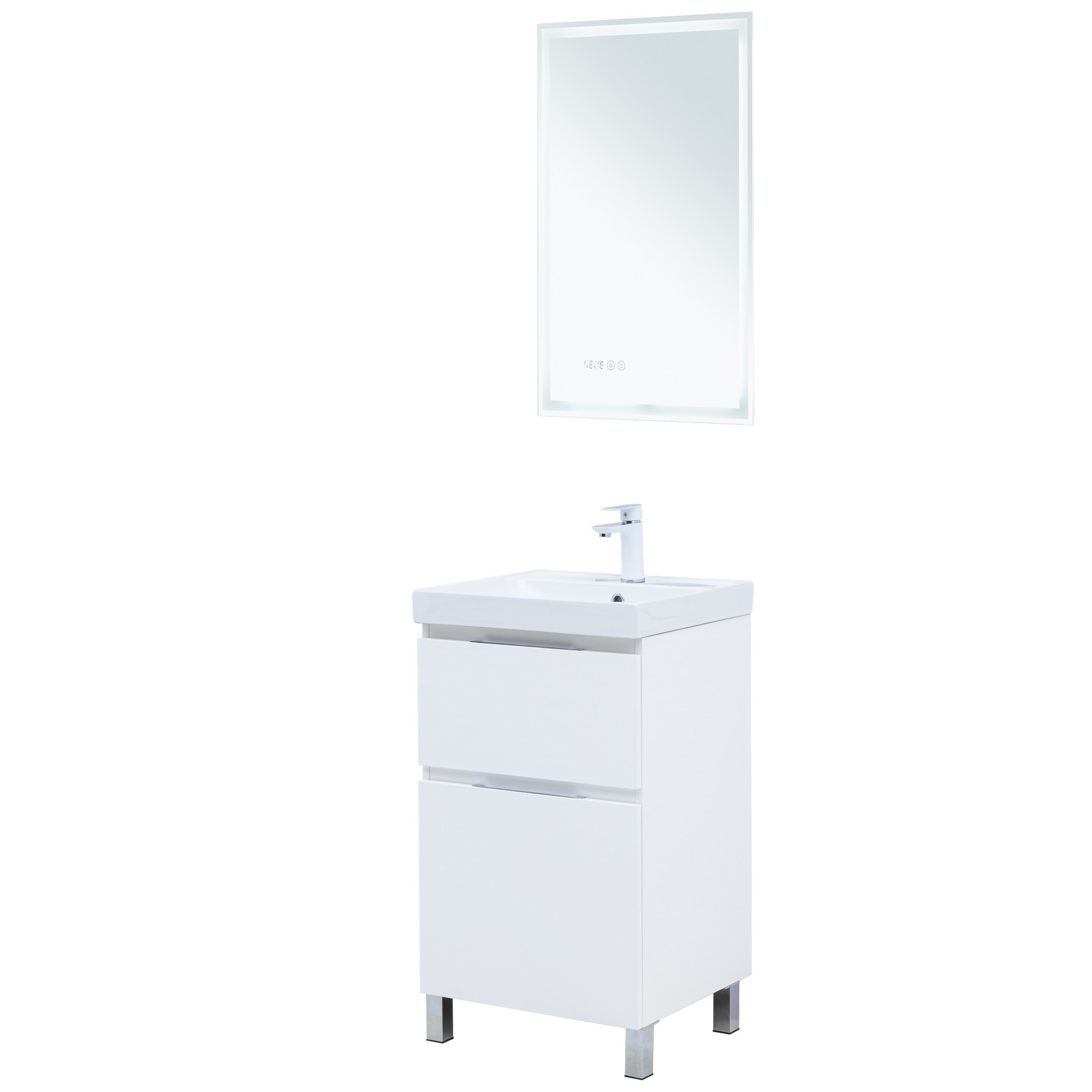 Изображение товара Тумба под раковину Aquanet Алвита New 49.6 см белый матовый влагостойкая Россия