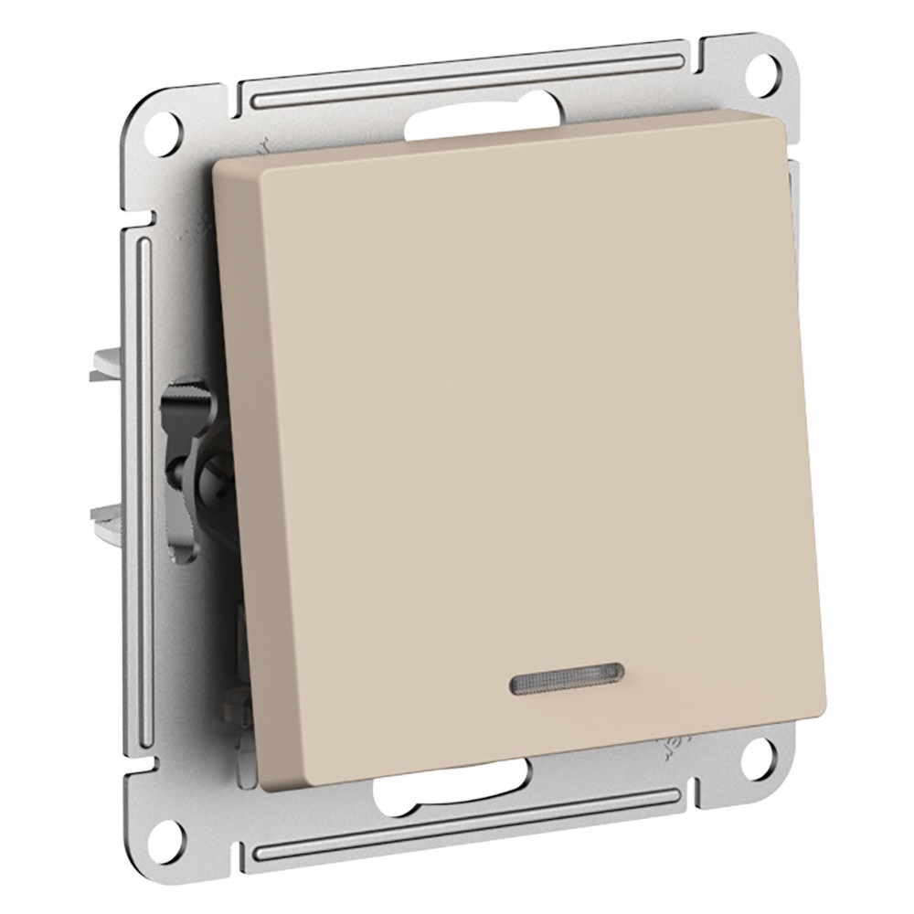 Изображение товара Выключатель встраиваемый Systeme electric AtlasDesign ATN001213 1 клавиша с подсветкой цвет бежевый 1 шт