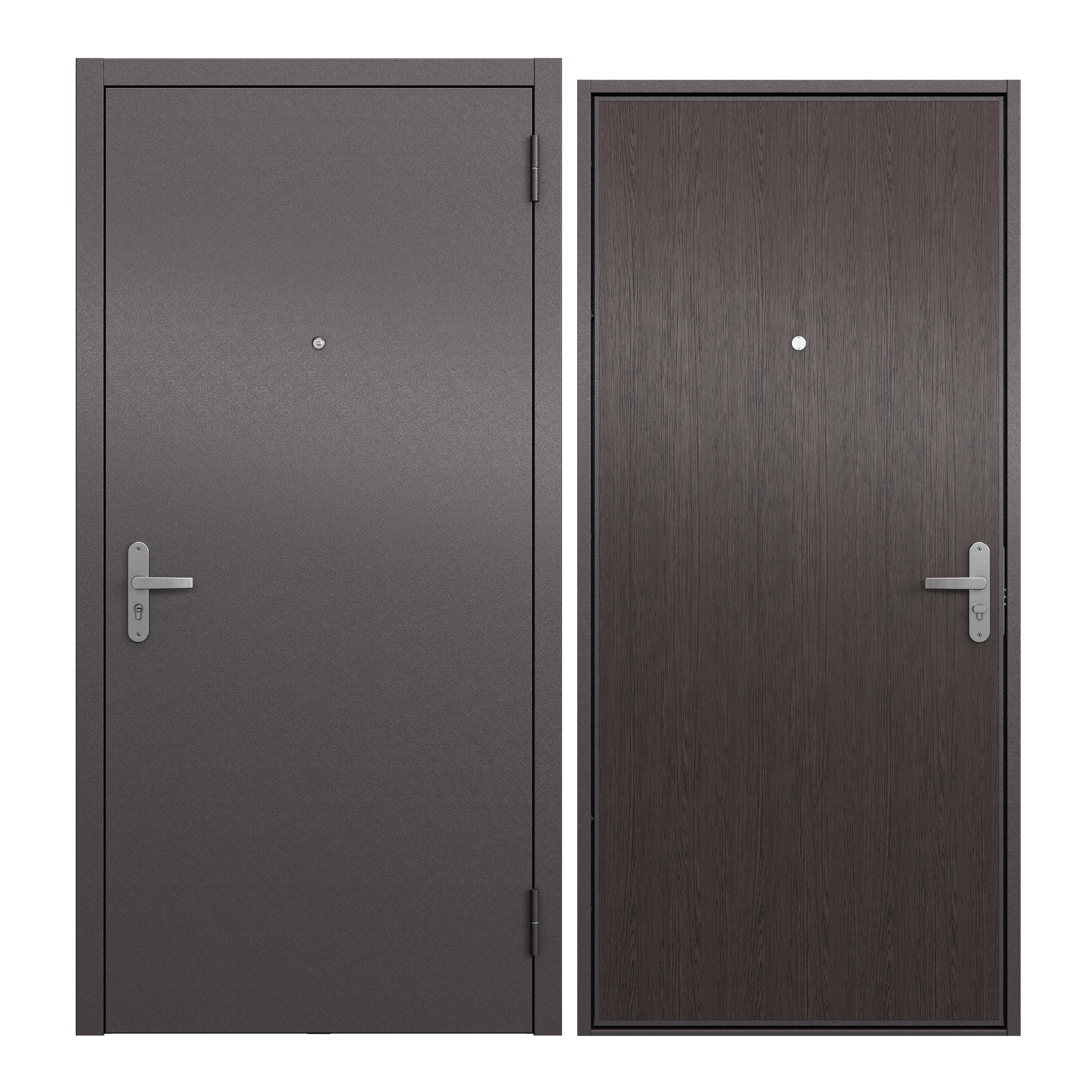 Изображение товара Входная дверь металлическая Unicorn Terminal-A правый 205x96см цвет шоколад букле/венге замок 2-го класса