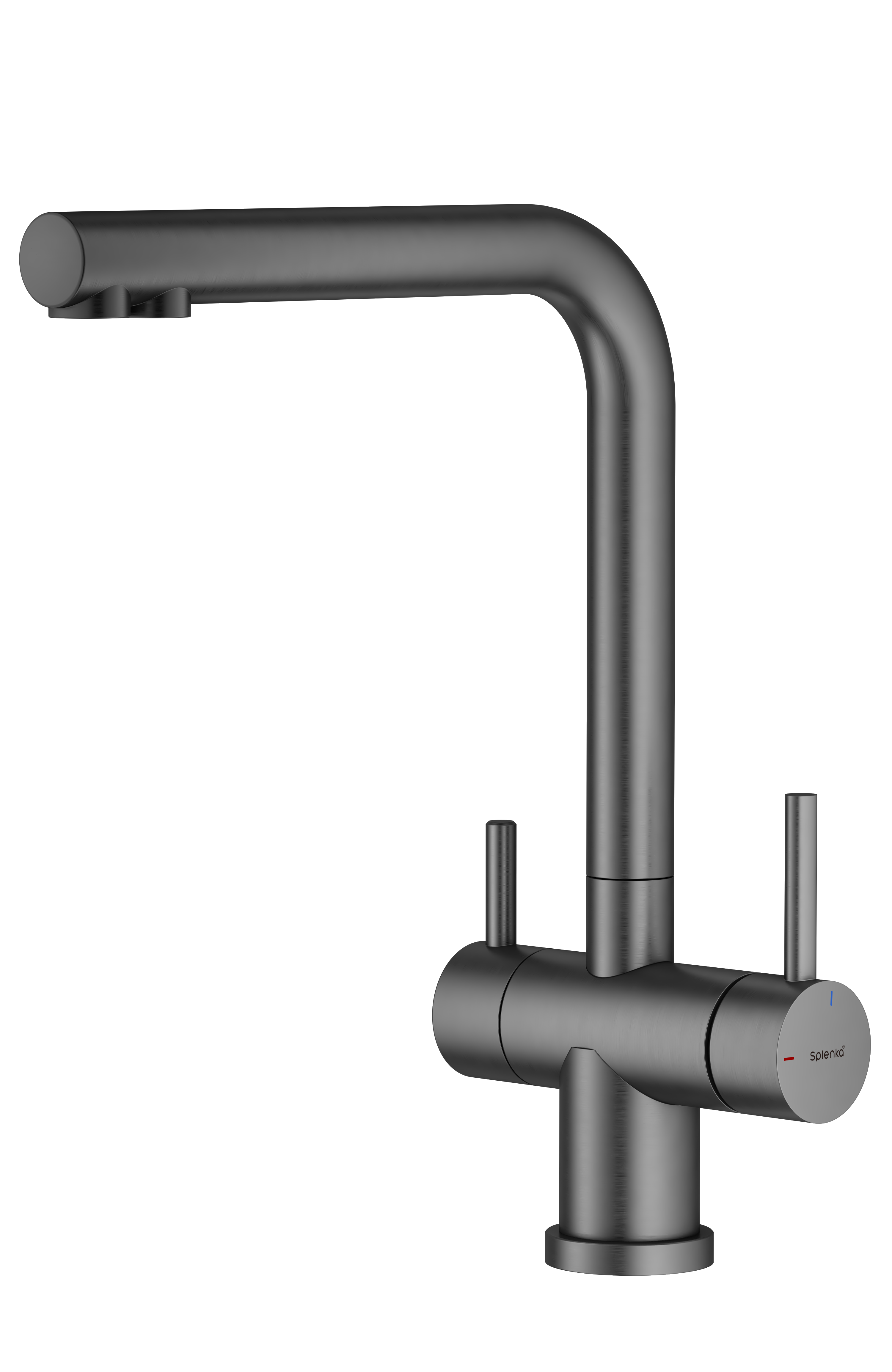 Изображение товара Смеситель для кухни Splenka S70 поворотный излив 29.7 см цвет графит