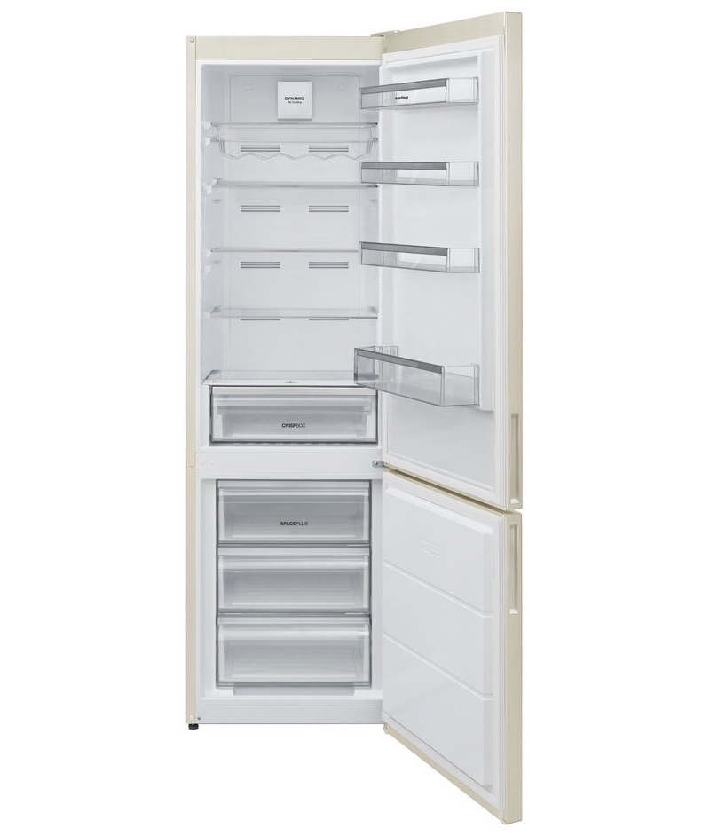 Изображение товара Двухкамерный холодильник Korting KNFC 62010 B с No Frost 59.5x201 см бежевый