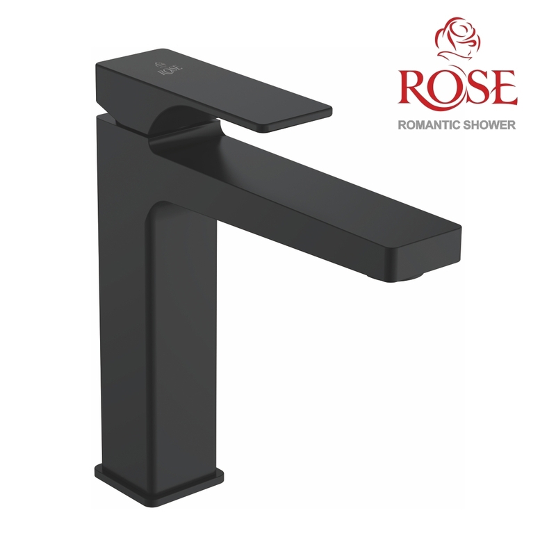 Изображение товара Смеситель для раковины Rose R1001H однорычажный цвет черный матовый