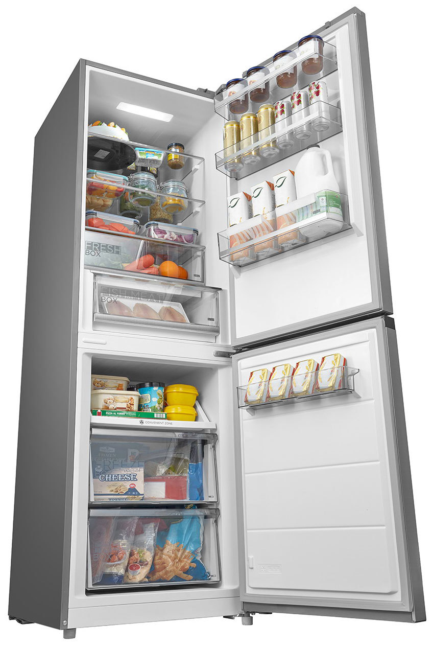 Изображение товара Отдельностоящий холодильник Midea MDRB470MGF46O 468274 59.5x185 см цвет нержавеющая сталь