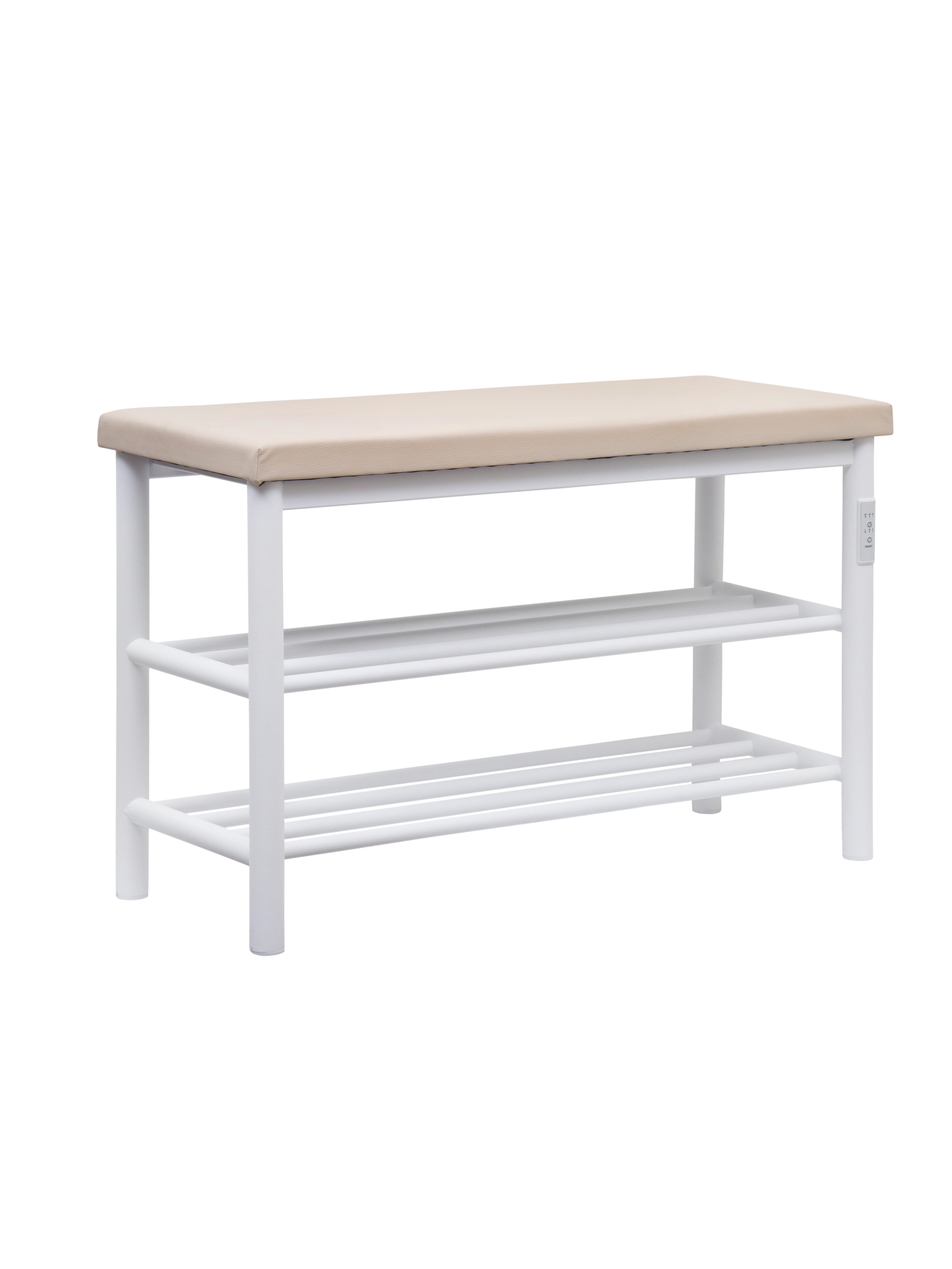 Изображение товара Обувница электрическая Тера Прима 76x49x30 см 2 полки сталь цвет белый/бежевый