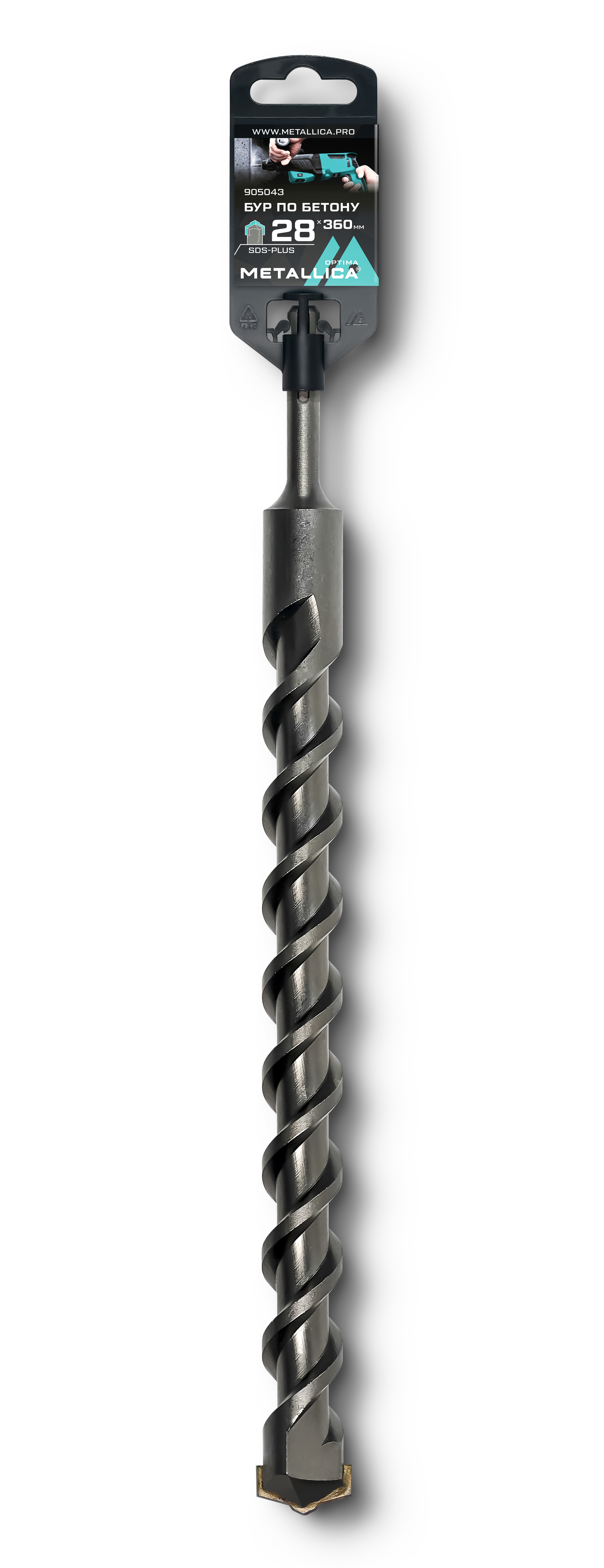 Изображение товара Бур по бетону SDS-plus METALLICA Optima 28x360 мм для перфораторов
