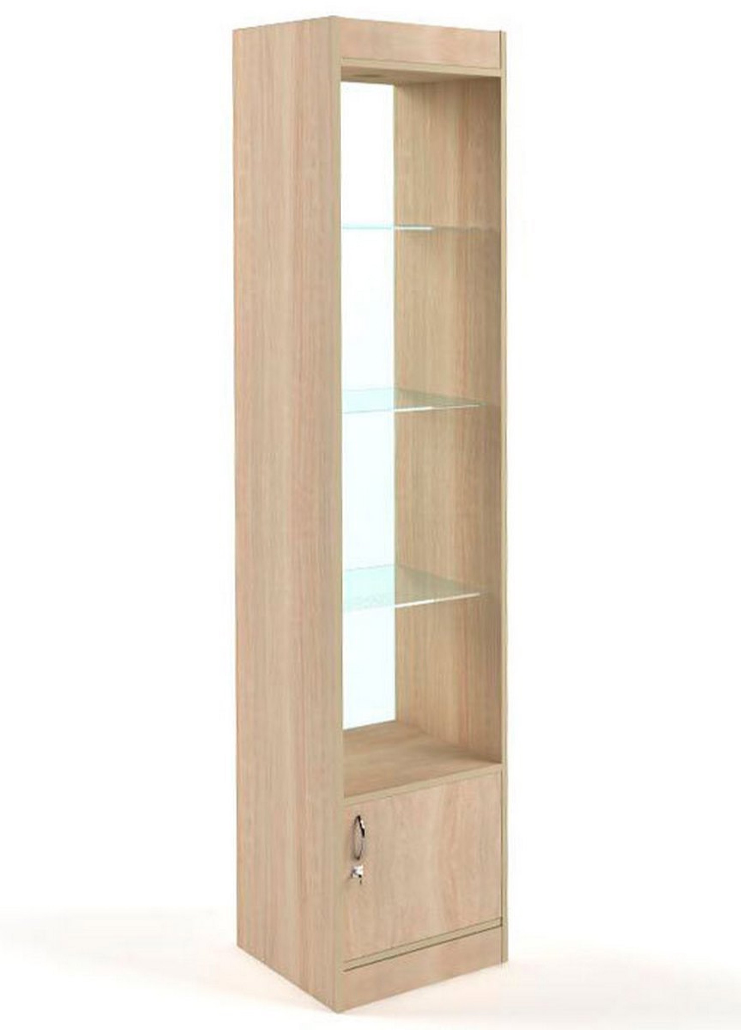 Изображение товара Шкаф-витрина 45x200 см с подсветкой и стеклянными полками