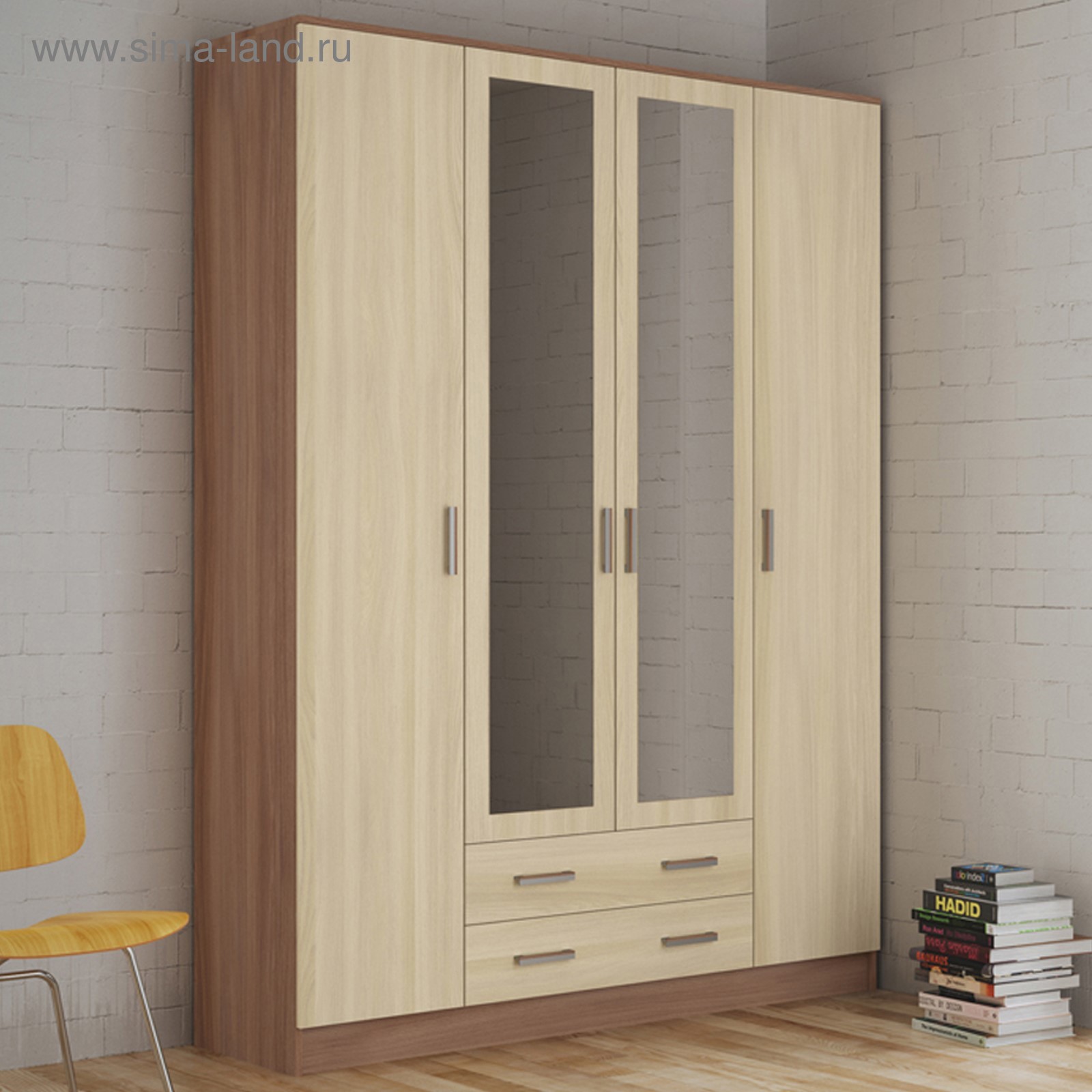 Изображение товара Шкаф распашной Эра 160x220 см Ясень шимо светлый современный стиль