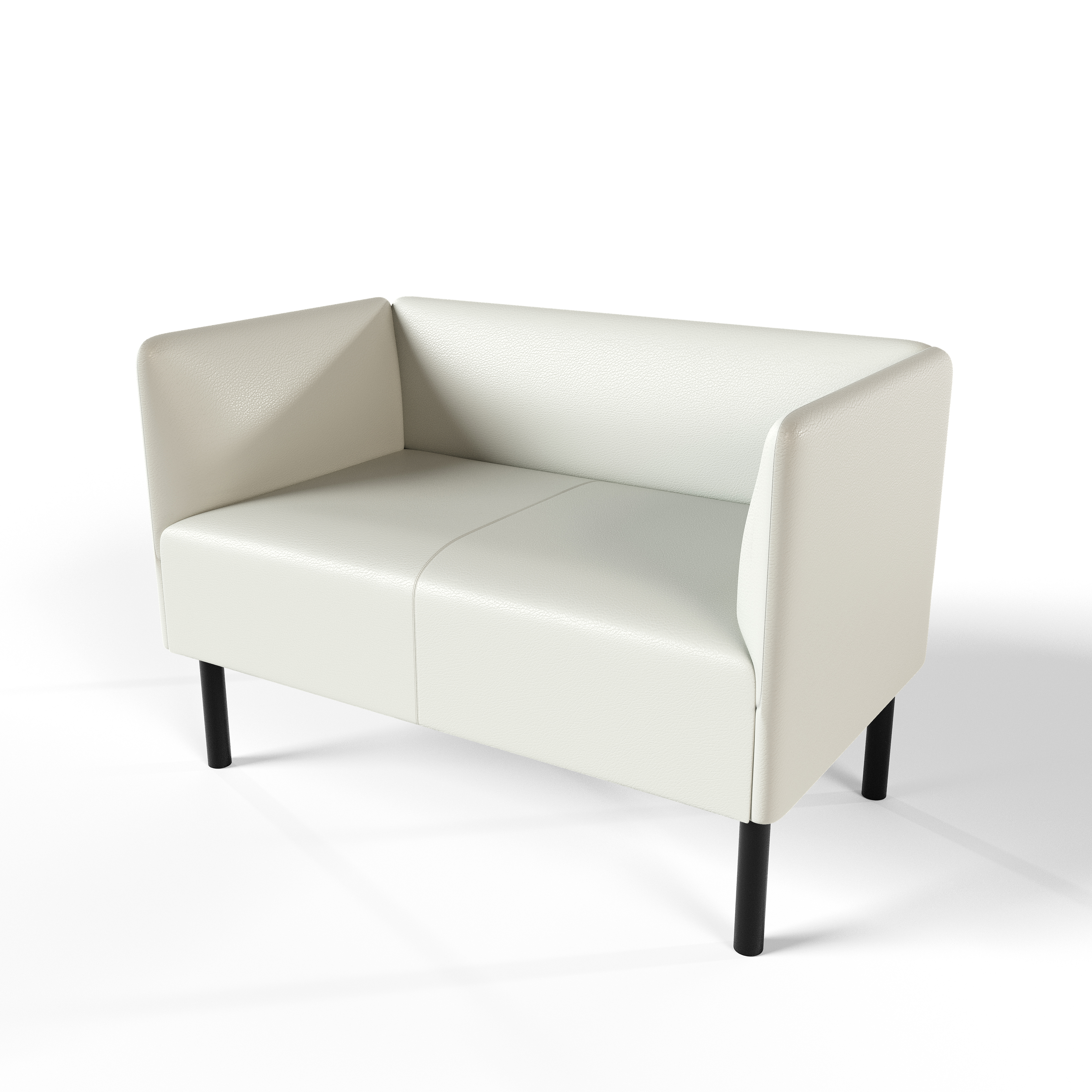 Изображение товара Диван Монреаль из искусственной кожи 95x75x54 см белый от SALON TRON