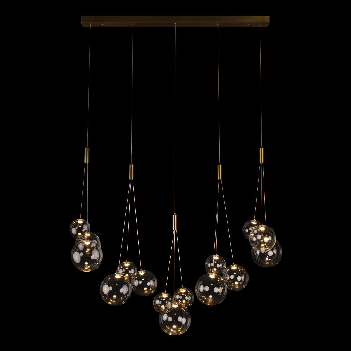 Изображение товара Светильник подвесной светодиодный Loft It Pop it 10270-s15 16.25 м² теплый белый (желтый) свет цвет золото/прозрачный