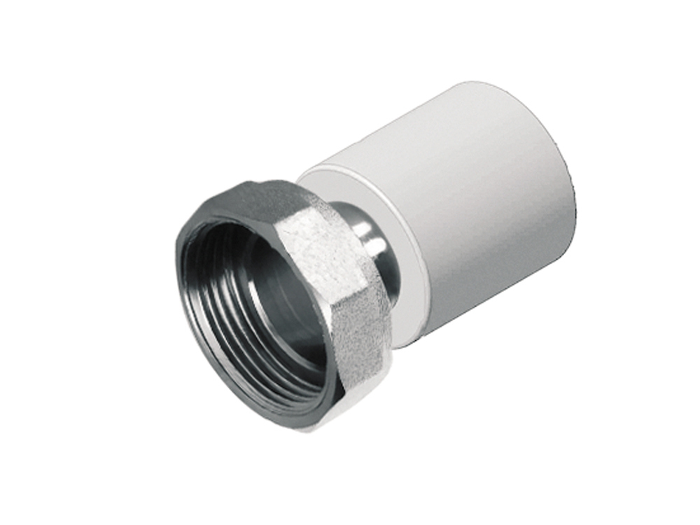 Изображение товара Муфта с накидной гайкой Политэк ø3/4x25 мм из полипропилена для водопровода