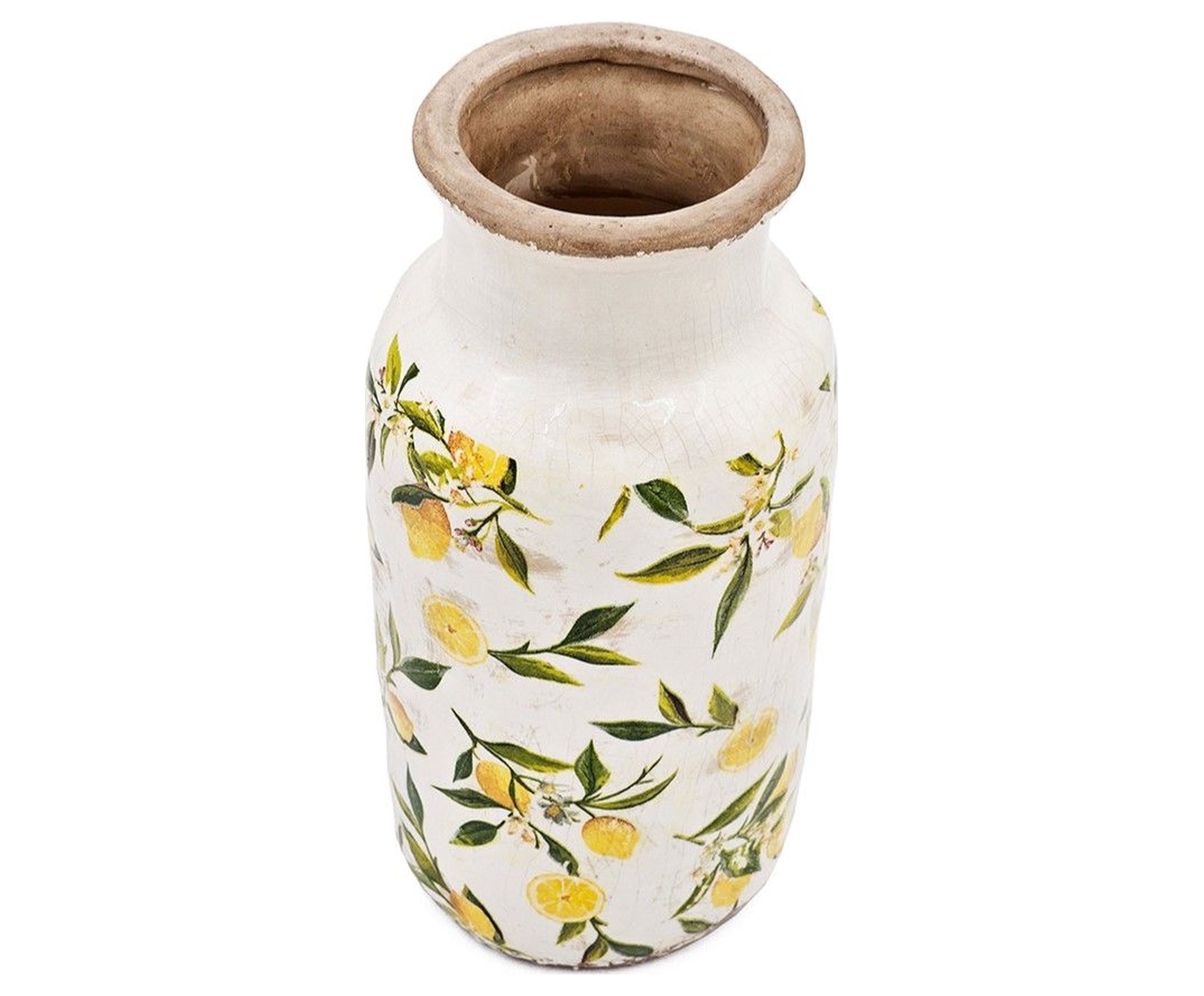 Изображение товара Декор Гласар C5613 — керамическая ваза с лимонным принтом
