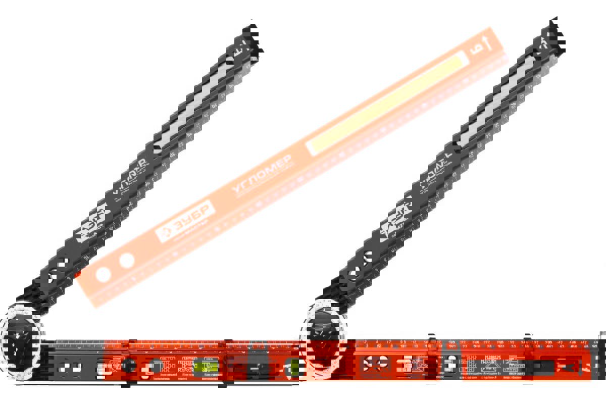 Изображение товара Уровень-угломер пузырьковый Зубр Мастер ЦБ-00013289 2 глазка 500 мм