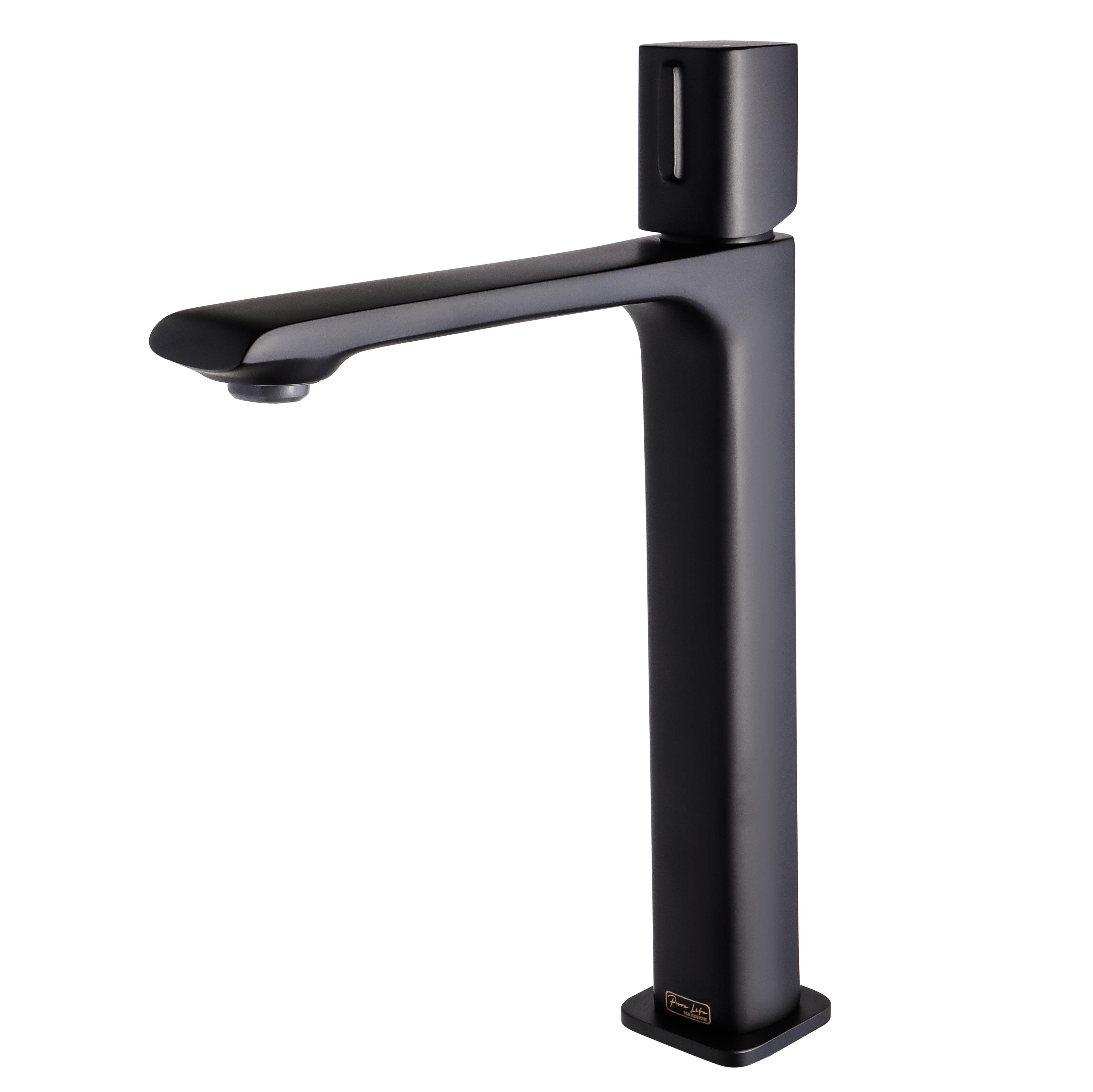 Изображение товара Смеситель для раковины Maxonor pure life Pl1189-7 однорычажный цвет черный матовый, черный