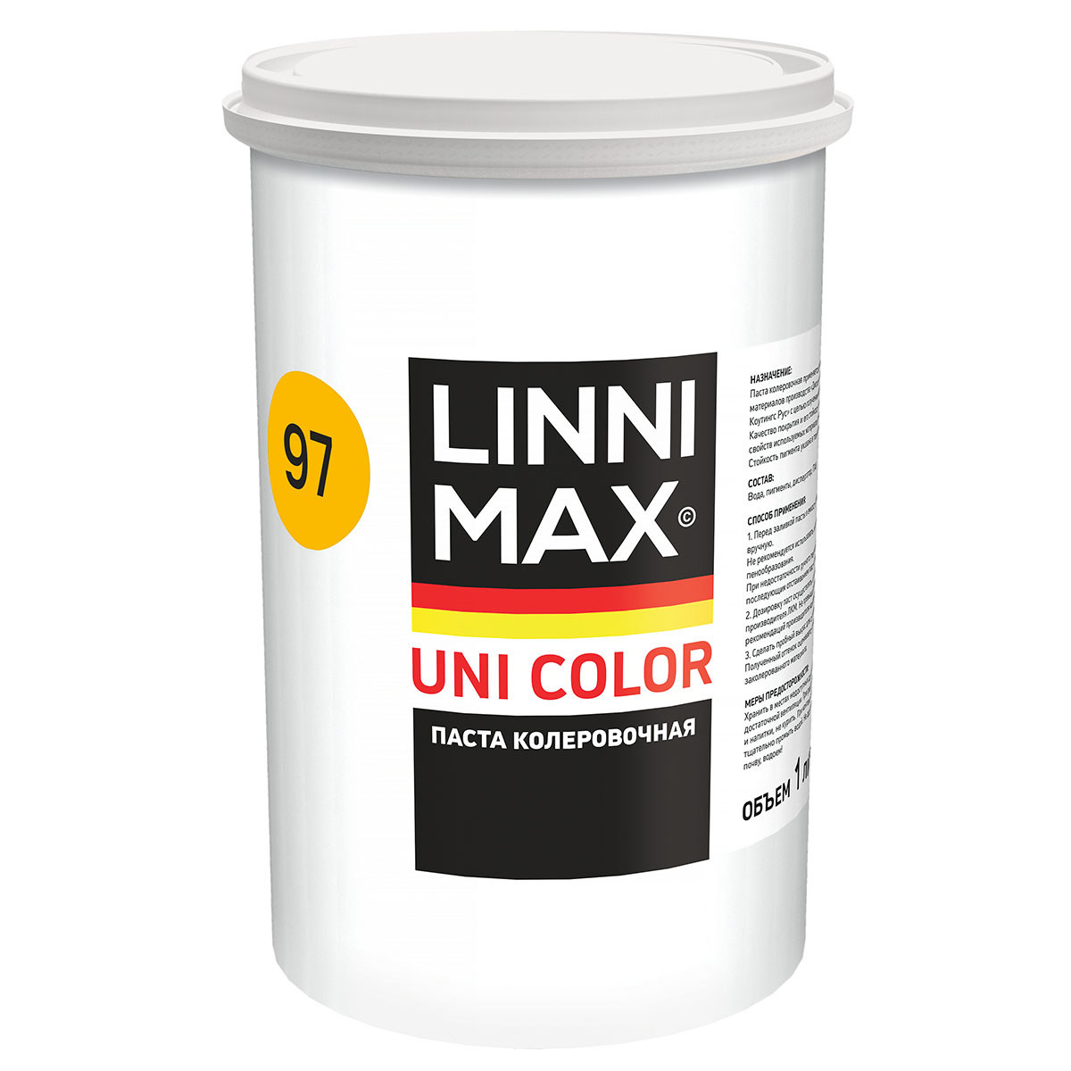 Изображение товара Краситель универсальный Linnimax UNI Color 97 цвет зеленый lasurgelb 1 л
