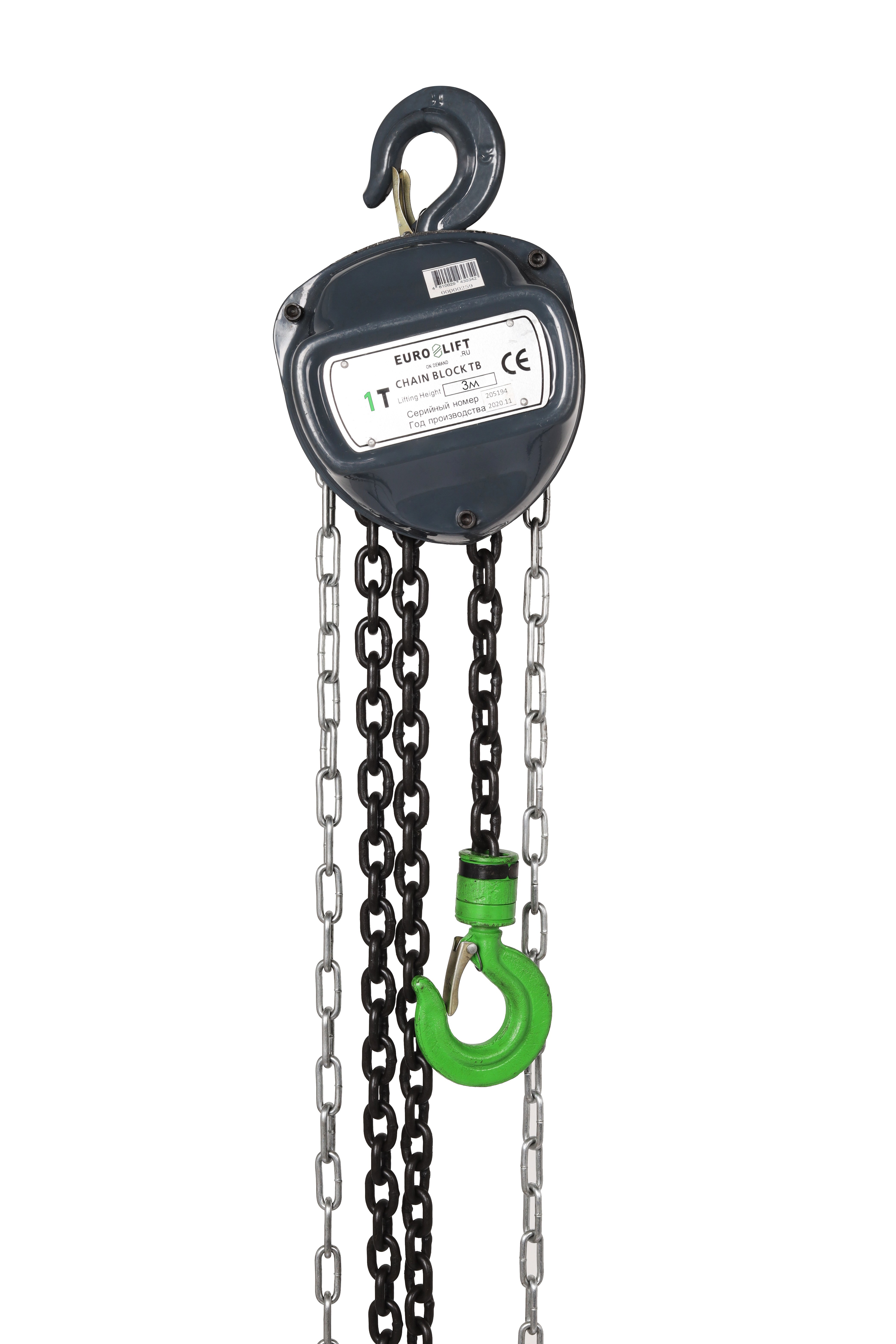 Изображение товара Таль Euro-Lift ТВ 1 тонна 3 м ручная шестеренная