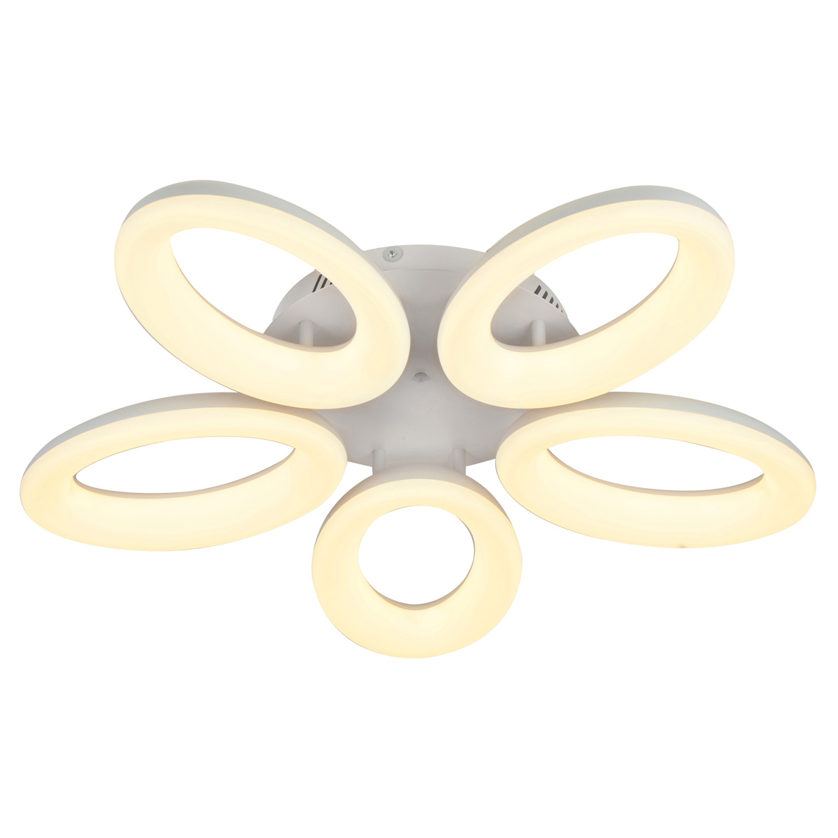 Изображение товара Люстра потолочная светодиодная Escada Ellipse с пультом управления 20 м² регулируемый белый свет цвет белый