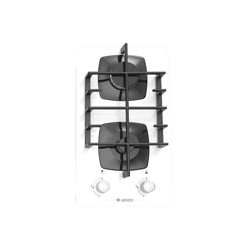 Изображение товара Газовая варочная панель GEFEST ПВГ 2003 К12 30 см 2 конфорки белая